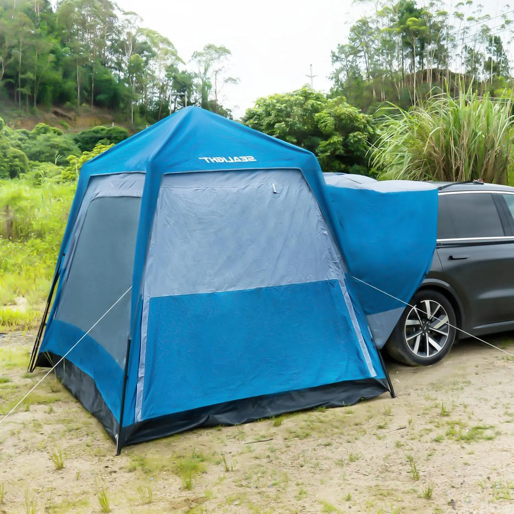 Tent for Camping,6 Person Pop Up Tent Double Layer PU3000mm Waterproof Car Camping Tent with Rainfly and Storage Bag,Weather Resistant Car Tents for Camping SUV,10FT L x 8FT W x 7.2FT H