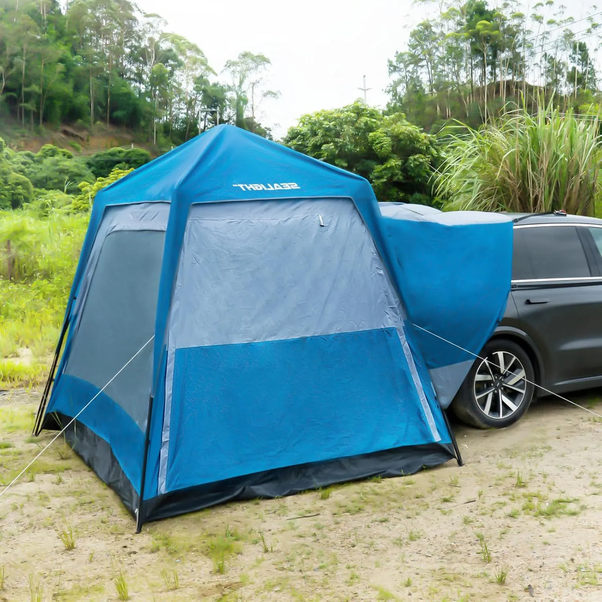 Tent for Camping,6 Person Pop Up Tent Double Layer PU3000mm Waterproof Car Camping Tent with Rainfly and Storage Bag,Weather Resistant Car Tents for Camping SUV,10FT L x 8FT W x 7.2FT H