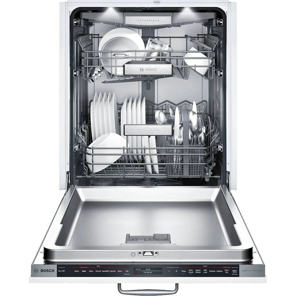 Bosch - Benchmark Top Control Built-In Dishwasher with Stainless Steel Tub, 3rd Rack, 39 dBa - Custom Panel Ready
