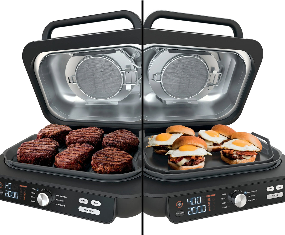 Ninja - Foodi XL Pro Indoor 7-in-1 Grill & Griddle with 4-Quart Air Fryer, Roast, Bake, Dehydrate, Broil - Silver/Black