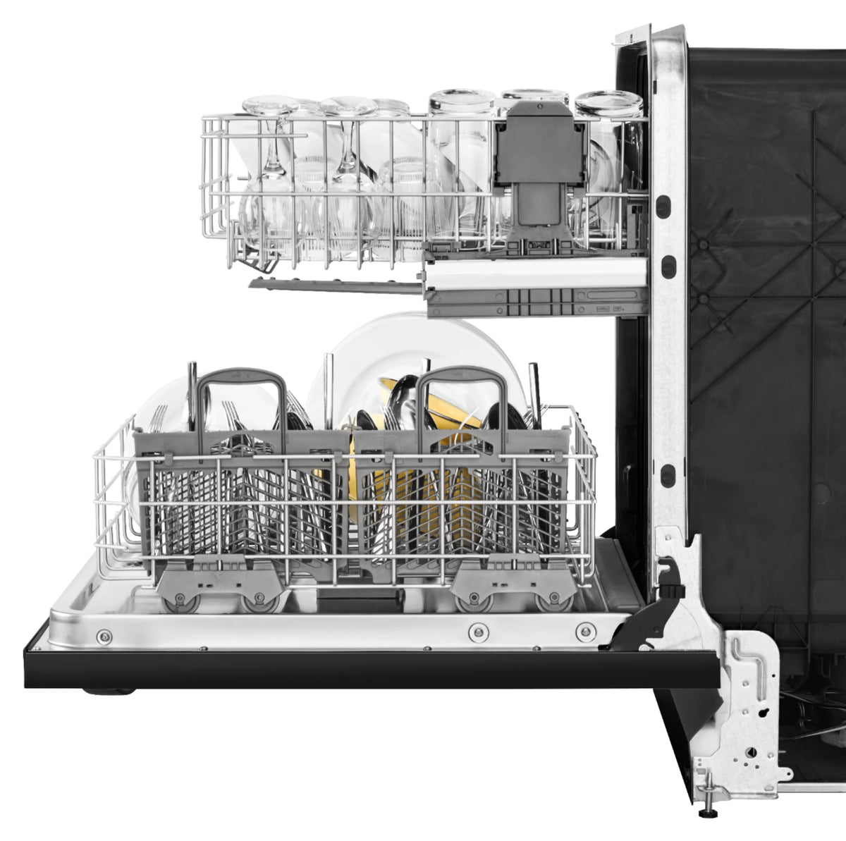 Whirlpool - 24 Built-In Dishwasher - Black