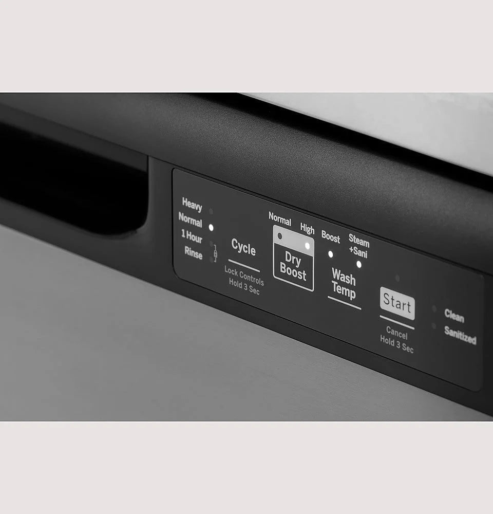 GE - Front Control Built-In Dishwasher with 55 dBA - Bisque