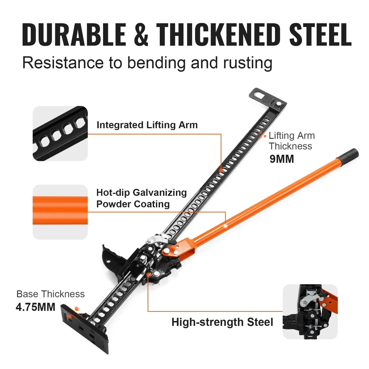 SKYSHALO 48 Off Road Farm Jack Hoist 7000 lbs High Lift Tractor Vehicle's Winch