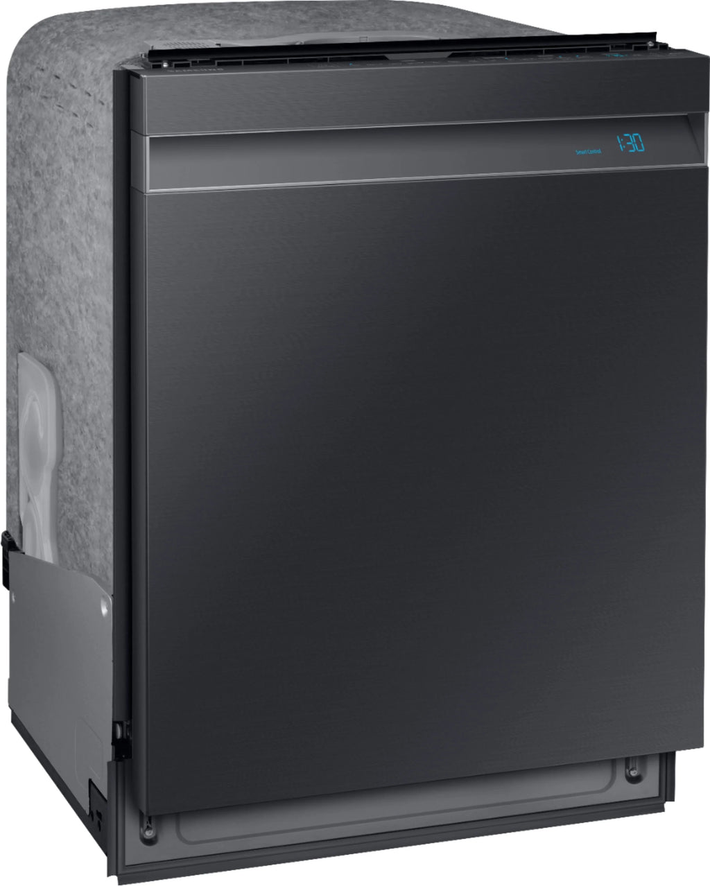 Samsung - Linear Wash 24 Top Control Built-In Dishwasher with AutoRelease Dry, 39 dBA - Black stainless steel