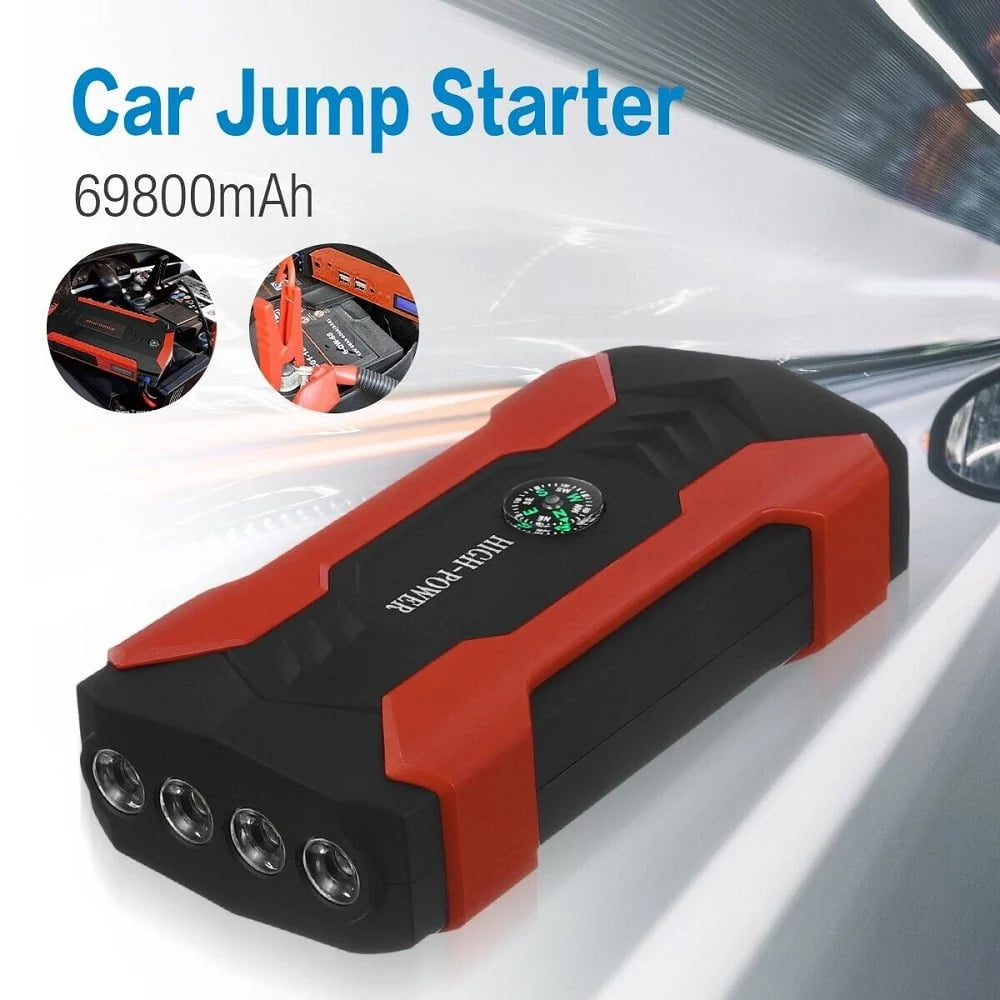 12V Car Jump Starter Portable Power Bank Battery Engine Booster 600A 69800mah