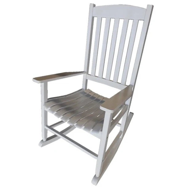 Mainstays Outdoor Wood Porch Rocking Chair， White Color， Weather Resistant Finish💝 Last Day For Clearance