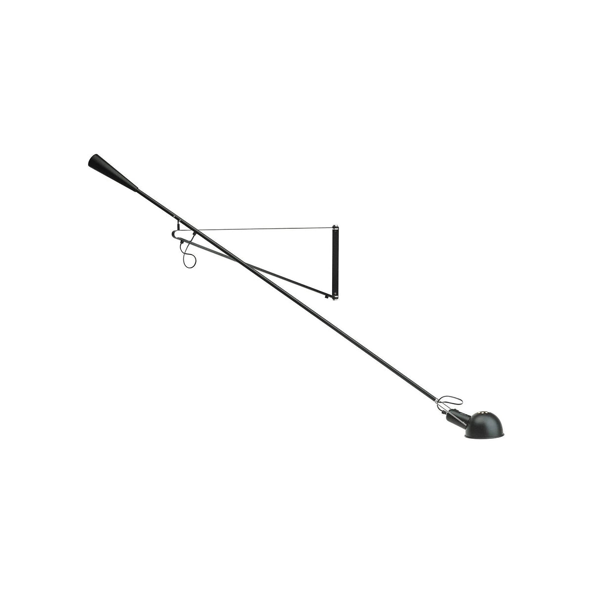 Adjustable Wall Lamp with Swinging Arm and Cast Iron Counterweight, 80.7  inches