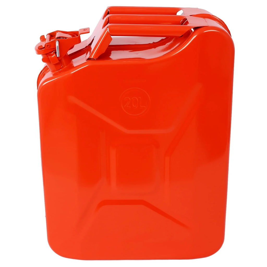 Imerelez 20 Liter 5 Gallon Gas Can Jerry Can with Flexible Spout, Portable Fuel Can Tank Steel Fuel Can, Fuels Gasoline Cars, Trucks, Equipment, 3PCs/set (Red)