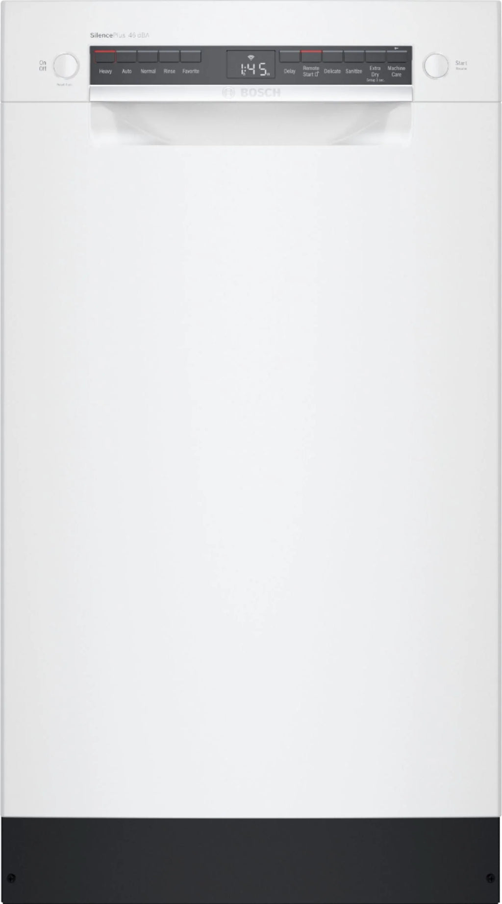Bosch - 300 Series 18 Front Control Smart Built-In Dishwasher with 3rd Rack and 46 dBA - White