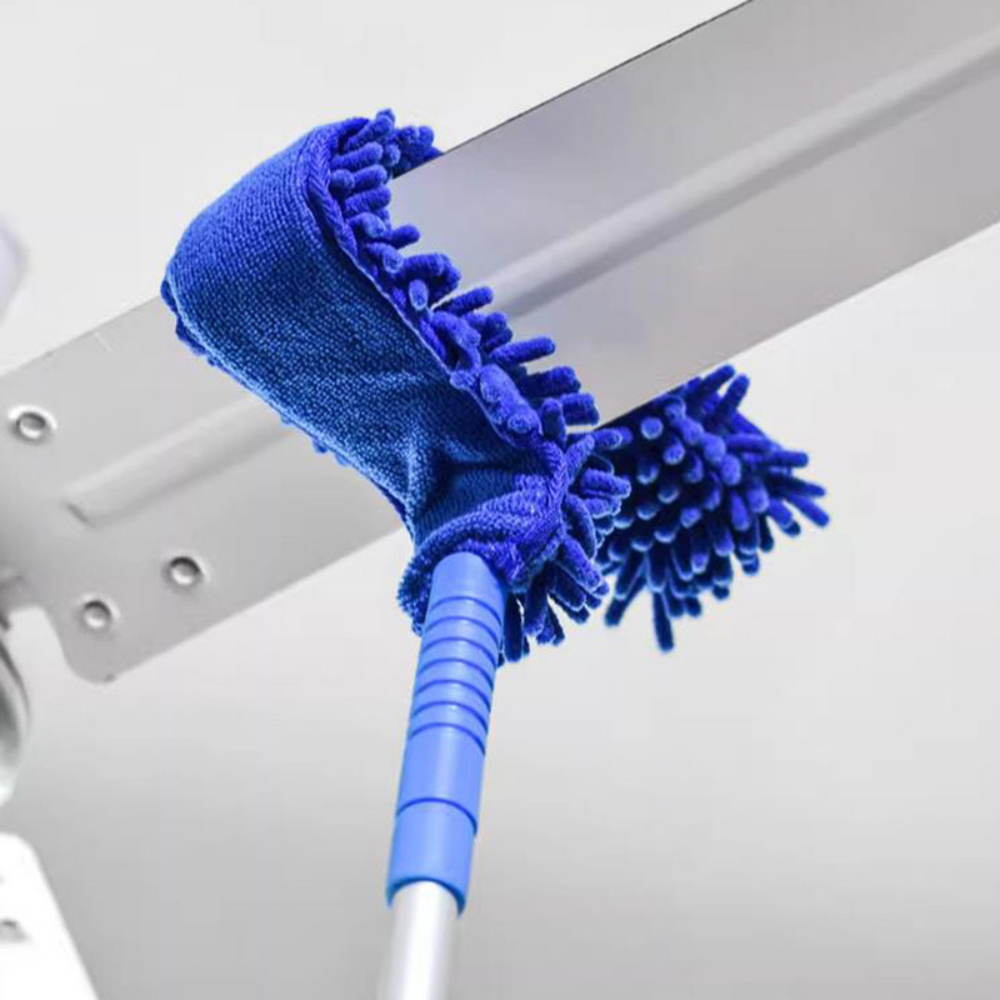 Extendable Ceiling Fan Duster with Bendable Microfiber Head and Aluminum  Pole