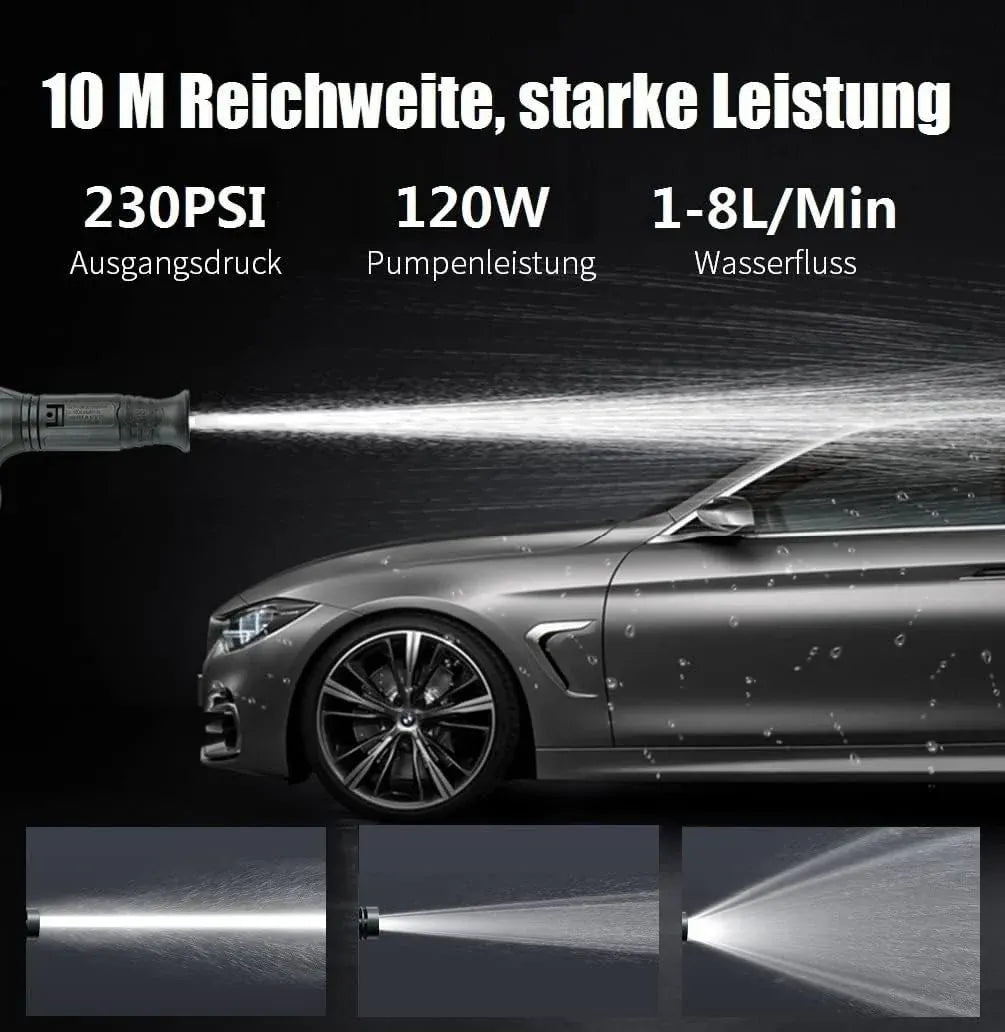 Electric Pressure Washers,Cordless Power Washer,230PSI Portable Car Washer Machine with 3.5m Hose and high Pressure Water Gun,Water Pump for Cleaning Car Wash/Fences/Patios/Garden/Pet Bathing