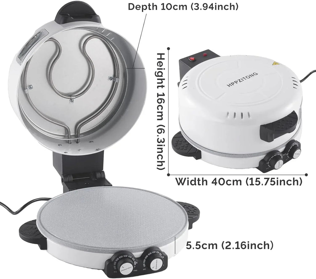 12 Electric Pizza Oven-Countertop Pizza Maker with Timer &Temperatures Control, Perfect for Pizzas/Pancake/Quesadillas/Cookies (12in)
