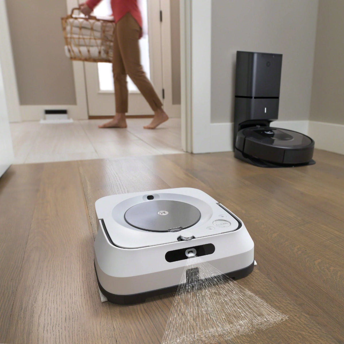 iRobot - Braava jet m6 Wi-Fi Connected Robot Mop - White