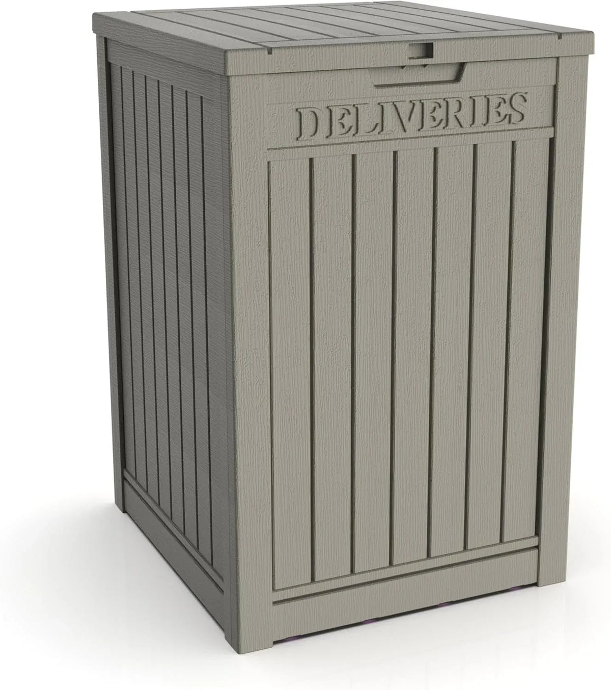 45 Gallon Waterproof Deck Box, Lockable Resin Storage Box for Patio Furniture Cushions Garden Tools and Outdoor Delivery Storage, Coffee