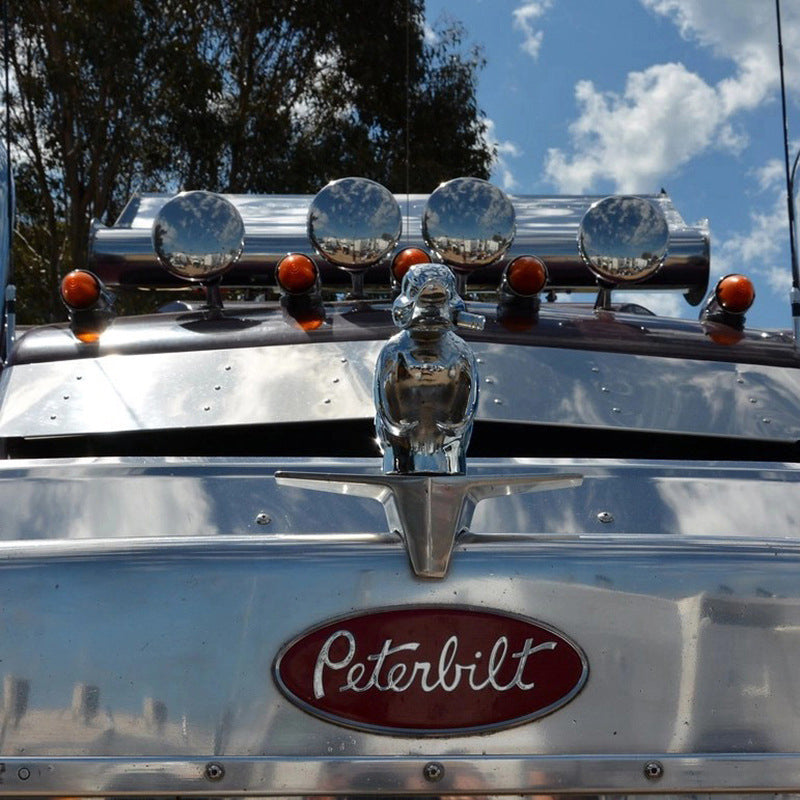 Duck Radiator Emblem with Chrome Plating and Pin Mounting, 6x4  Inches