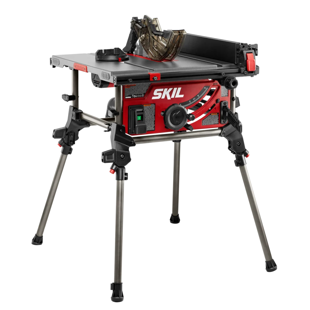 SKIL Jobsite Table Saw with Integrated Foldable Stand, 10, 15 Amp, 25-1/2” Rip Capacity