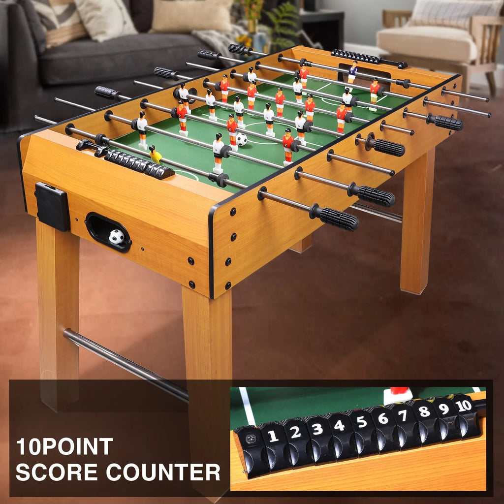 BBnote 48in Competition Sized Foosball Table, Home Arcade Tables Football, Game Room, Arcade with 2 Balls, 2 Cup Golders, Game Machine Suitable for Adults and Kids