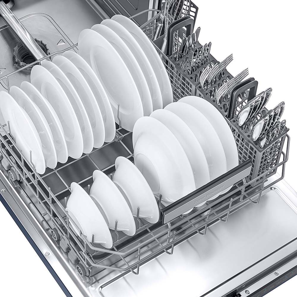 Samsung - Smart BESPOKE Linear Wash 39dBA Dishwasher - Navy steel