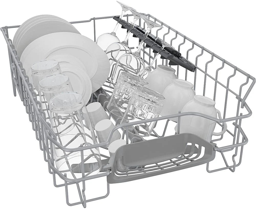 Bosch - 300 Series 18 Front Control Smart Built-In Dishwasher with 3rd Rack and 46 dBA - White