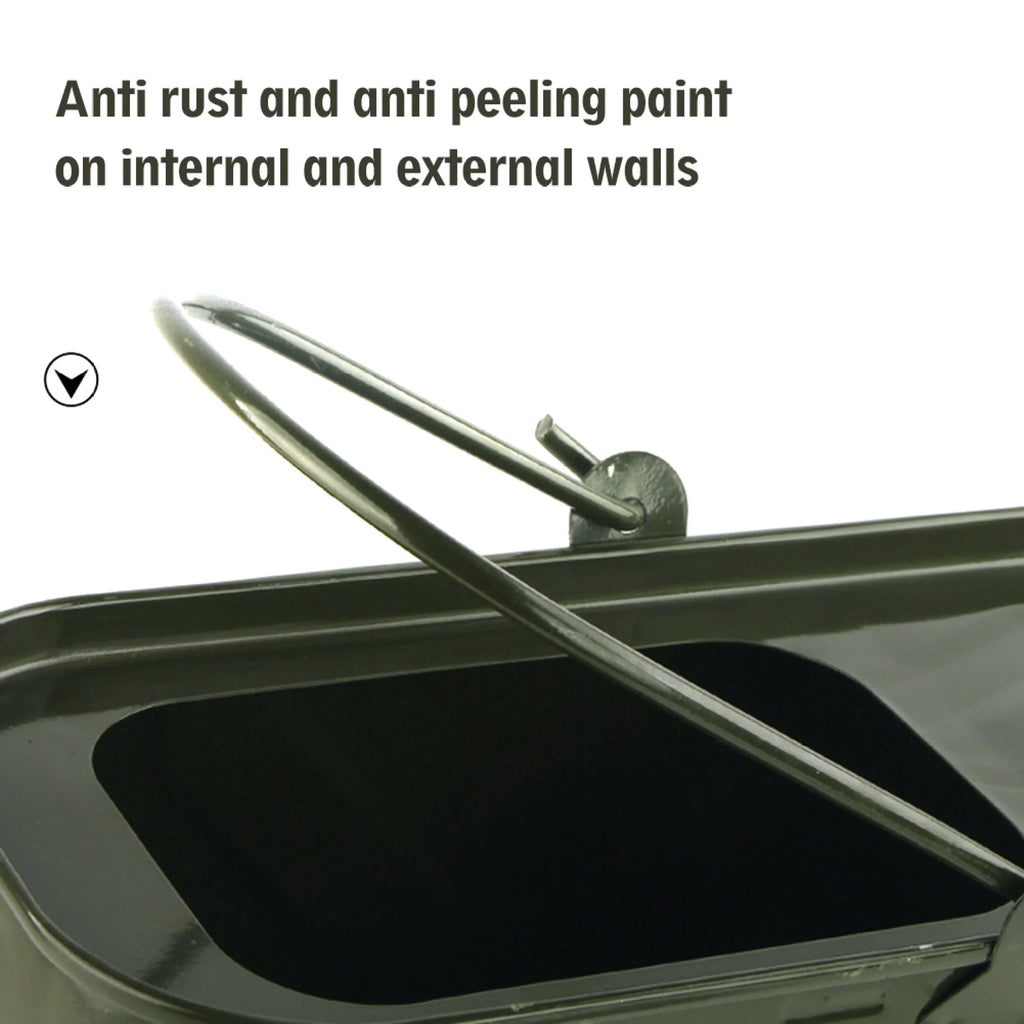 EUBUY 15L Metal Jerry Can with Handle for Water Petrol Oil Water
