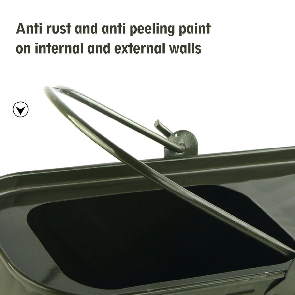 EUBUY 15L Metal Jerry Can with Handle for Water Petrol Oil Water