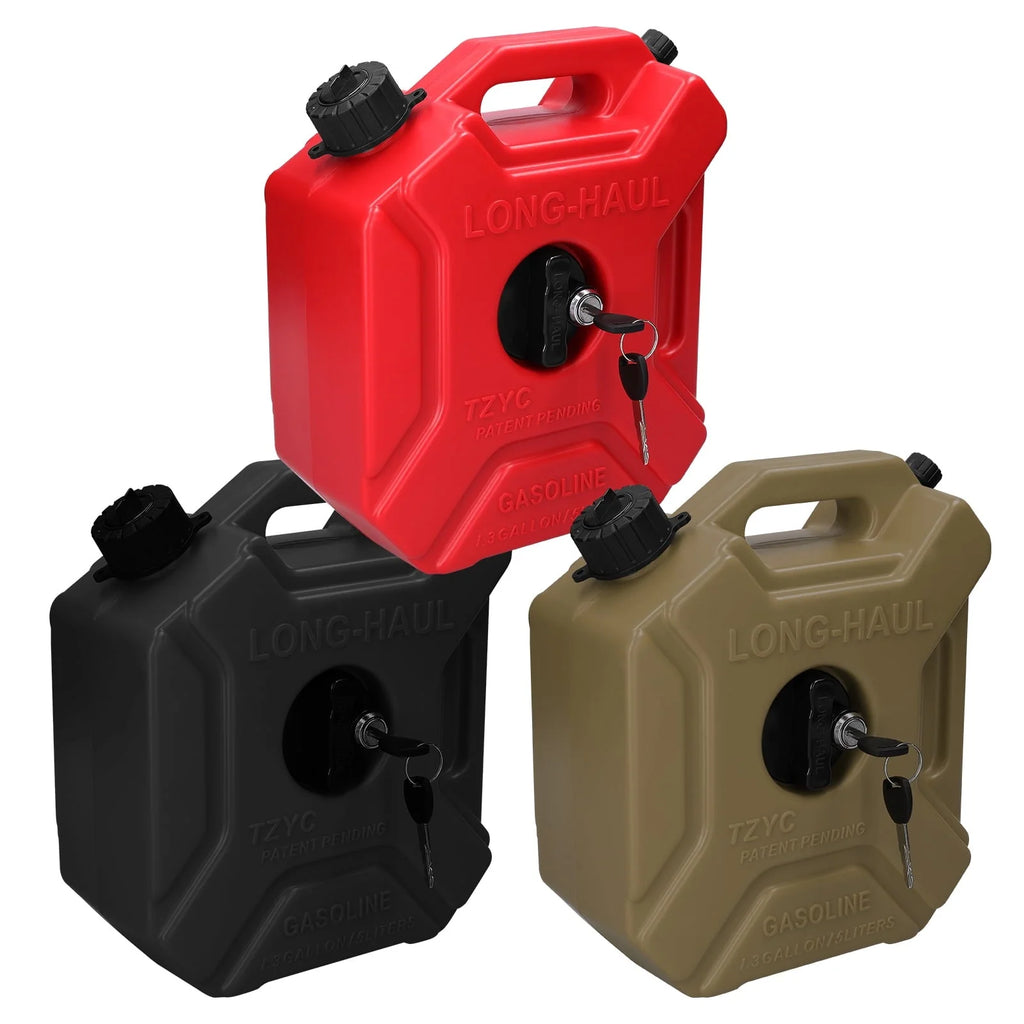 OWSOO Plastic bucket,Tanks 5L Portable 1.3 Fuel Tanks Lock Key Car SUV ATV Off-Road Plastic Bucket Portable Diesels Containers -Static Tanks Lock Diesels Containers -Static Tanks Lock Key
