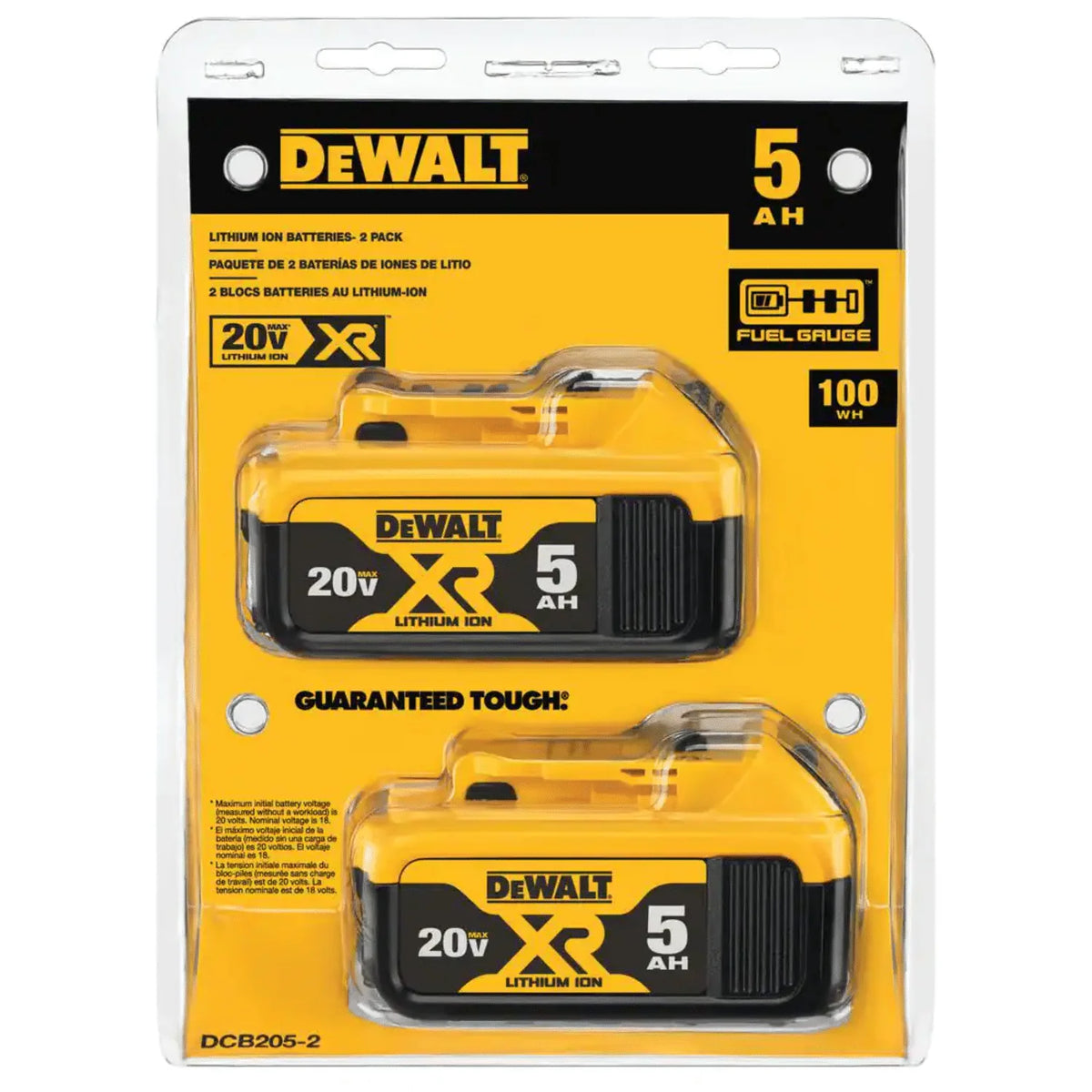 DW 20V Max XR 20V Battery�� 5.0-Ah�� 2-Pack (DCB205-2)