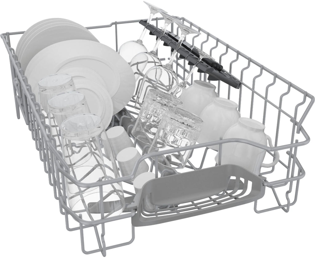 Bosch - 300 Series 18 Front Control Smart Built-In Dishwasher with 3rd Rack and 46 dBA - Silver