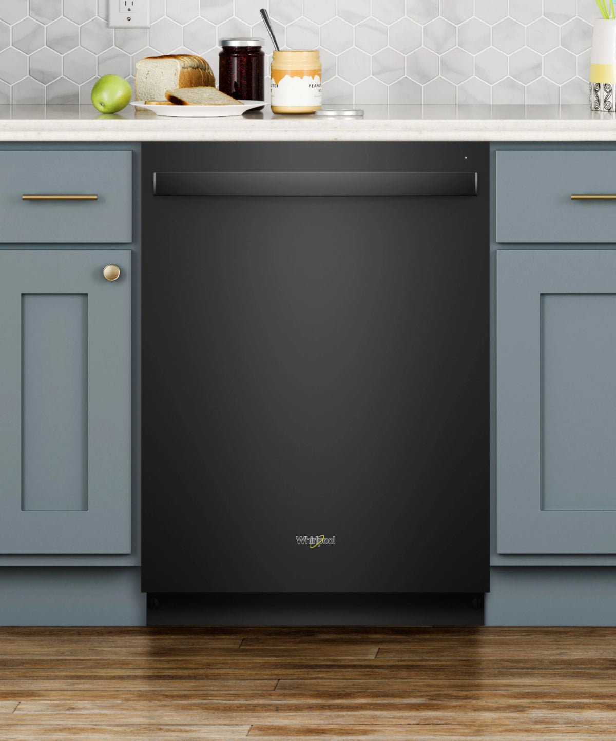 Whirlpool - 24 Built-In Dishwasher - Black