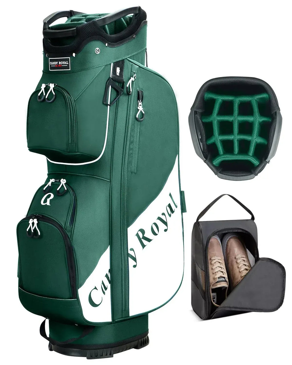 Golf Cart Bag:14 Way Full Length Divider Top Lightweight with Cooler Handles ...