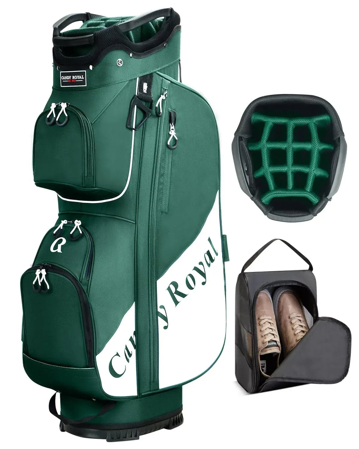 Golf Cart Bag:14 Way Full Length Divider Top Lightweight with Cooler Handles ...