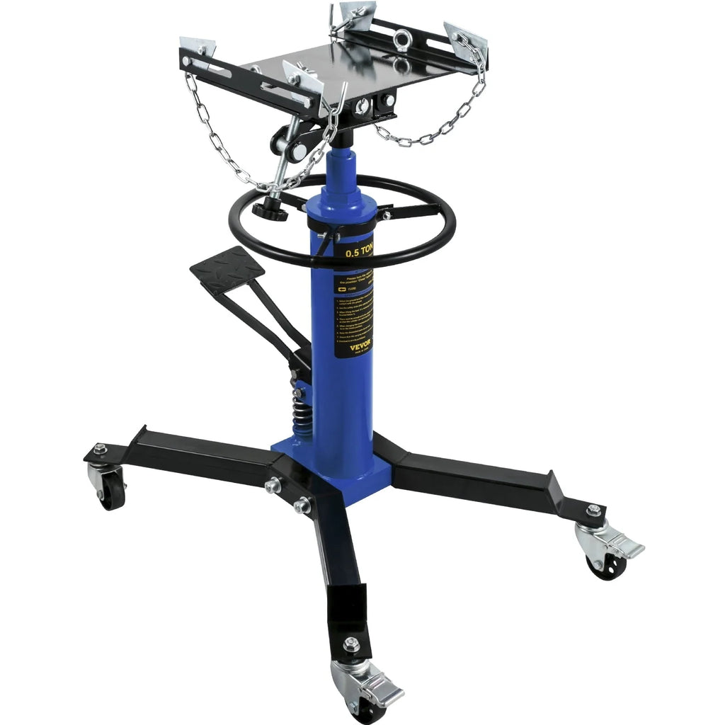 VEVOR Transmission Jack 1100 lbs 2-Stage Hydraulic High Lift Vertical Telescopic,Blue