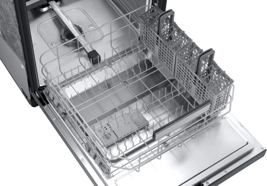 Samsung - Linear Wash 24 Top Control Built-In Dishwasher with AutoRelease Dry, 39 dBA - Black stainless steel