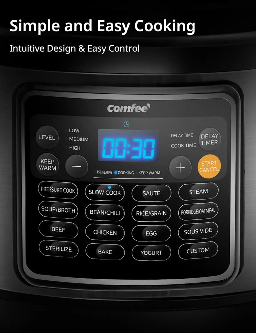 16 in 1 Electric Pressure Cooker Instant Multi Cooker Olla de Presion Non-Stick Pot Yogurt Maker Rice Cooker Slow Cooker Sauté Steamer 8 Quarts for Family Feast