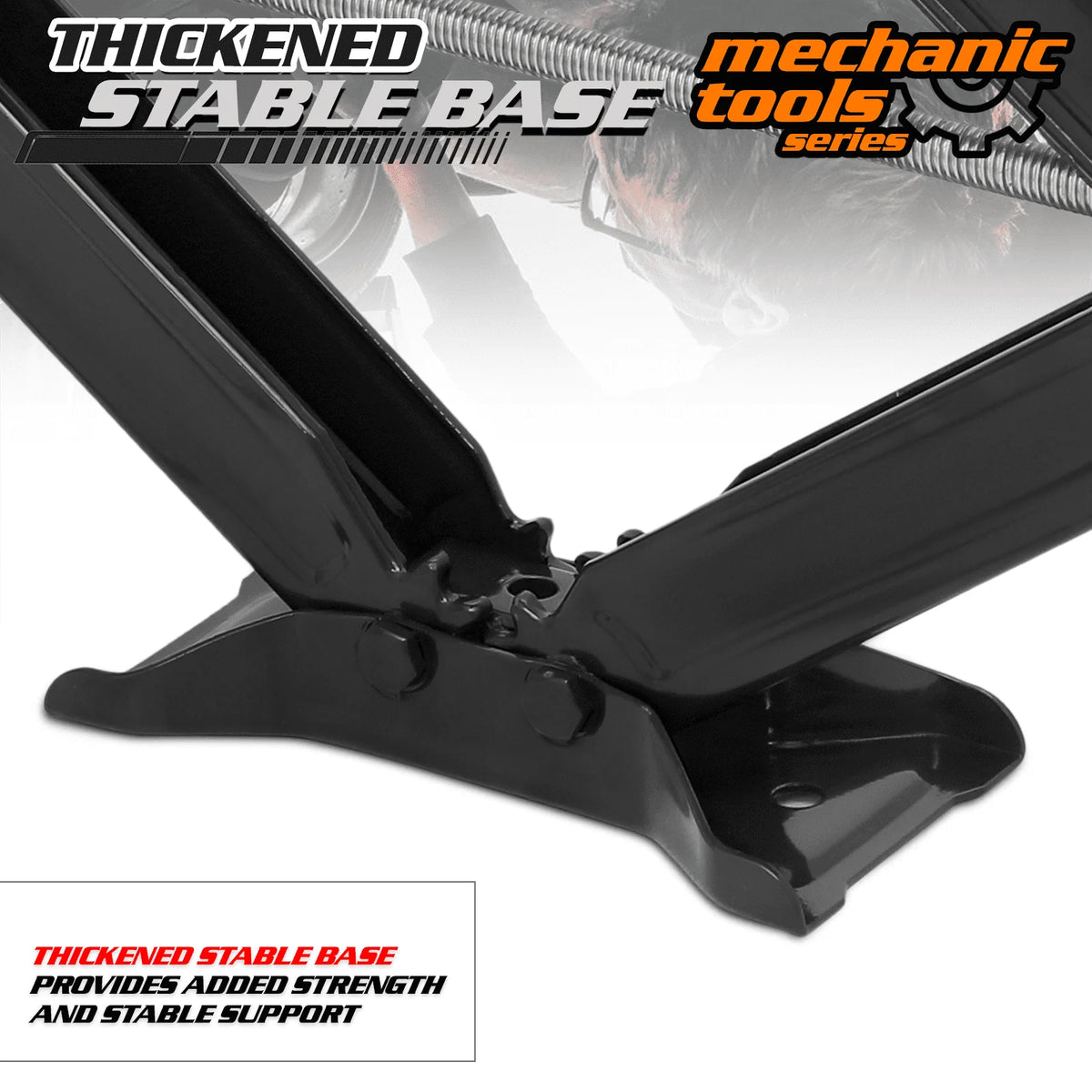 M-AUTO 2-Piece 2.5 Ton Scissor Jack, 5000lbs Heavy Duty Car Jack Lift Kit with Handle, RV Trailer Stabilizer Leveling Scissor Jacks Set, Black