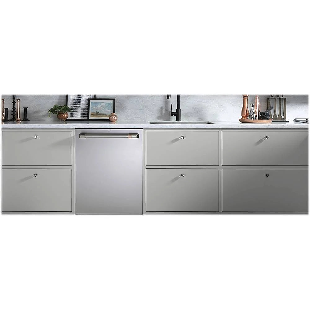Café - 24 Top Control Tall Tub Built-In Dishwasher with Stainless Steel Tub - Stainless steel