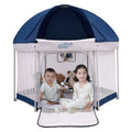 Pamo Babe Outdoor Baby Playpen, Portable, Lightweight, Toddler Playard With Canopy and Travel Bag - Blue