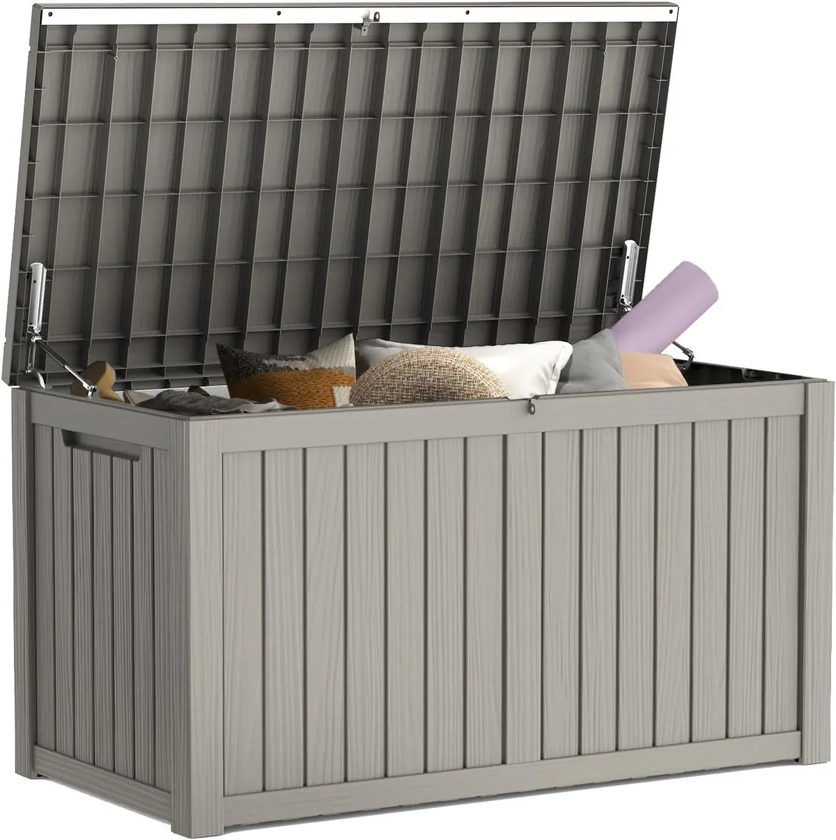 Mars Villa 180 Gallon Outdoor Storage Box Waterproof, Extra Large Resin Deck Box, Outside Storage Bin for Patio Furniture Cushions, Pool Supplies, Sports Gear, UV Resistant and Weatherproof, Black