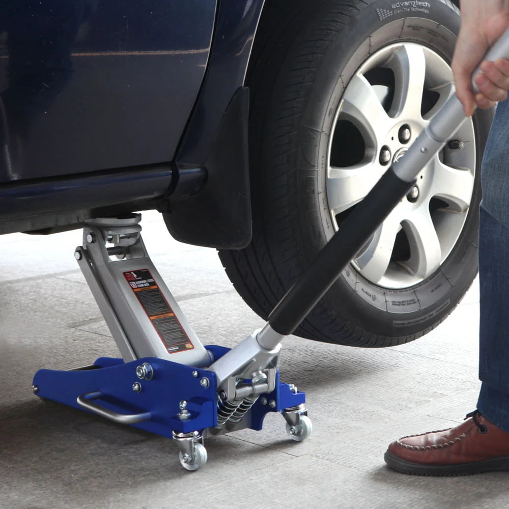 Big Red 1.5 Ton Floor Jack Aluminum and Steel Hydraulic Low Profile Car Jack Quick Lift,Blue,W815LR