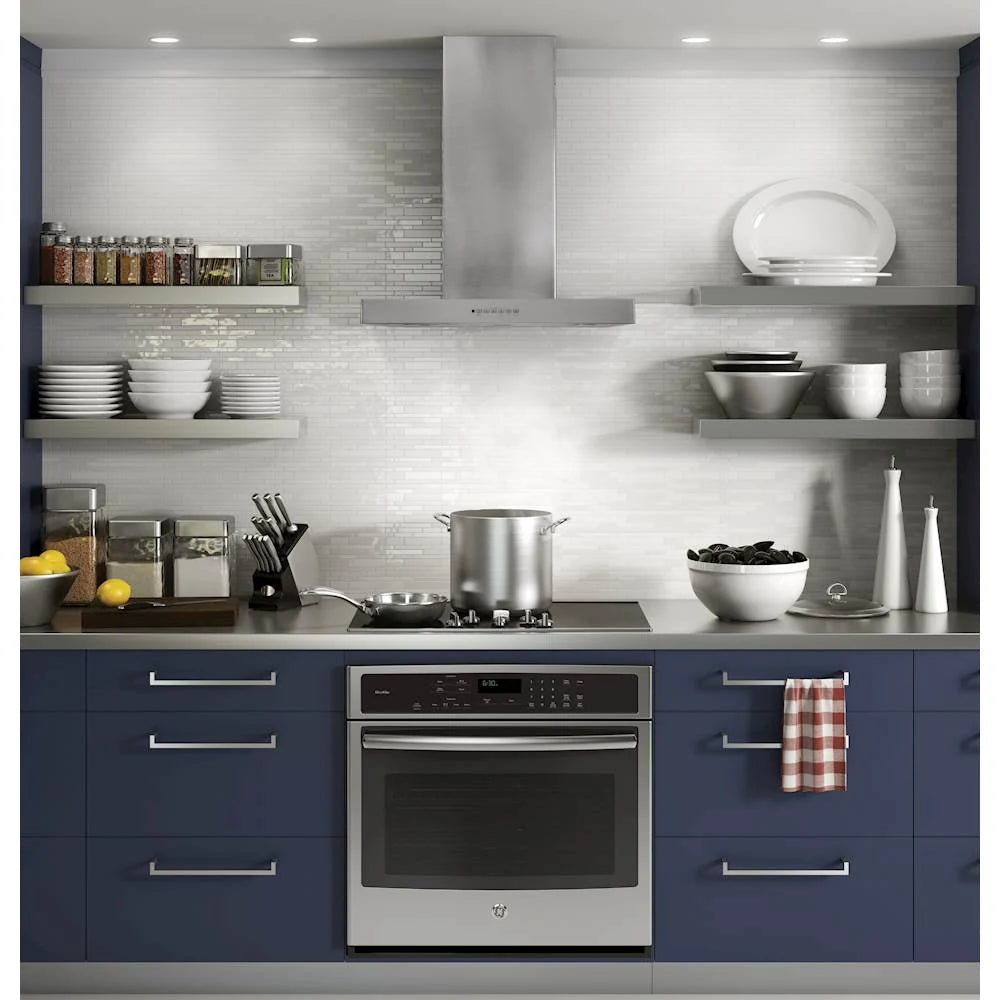 GE - Designer 30 Convertible Range Hood - Stainless steel