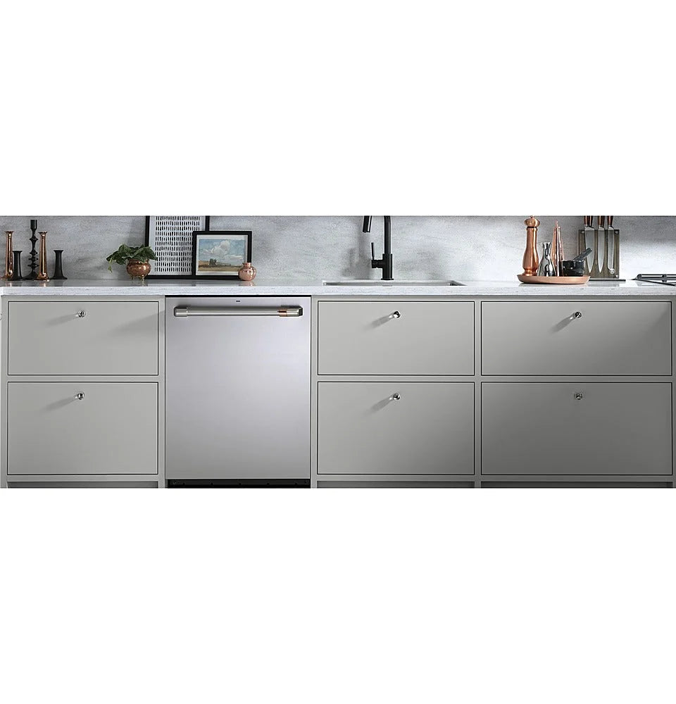 Café - 24 Top Control Tall Tub Built-In Dishwasher with Stainless Steel Tub - Stainless steel