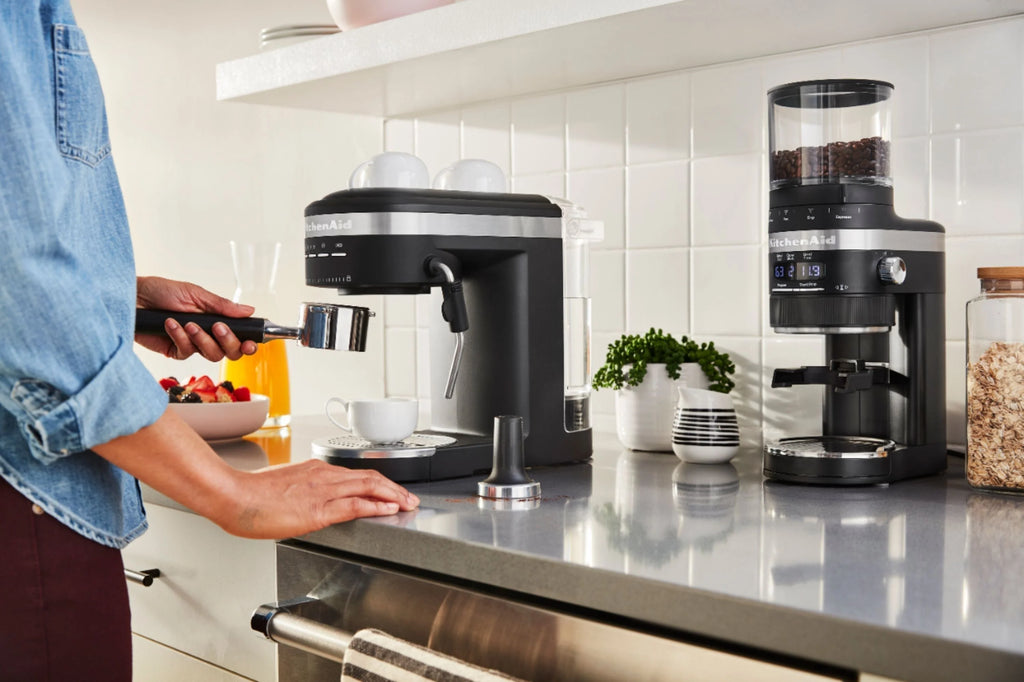 KitchenAid KES6404BM - Semi-Automatic Espresso Machine and Automatic Milk Frother Attachment - Matte Black