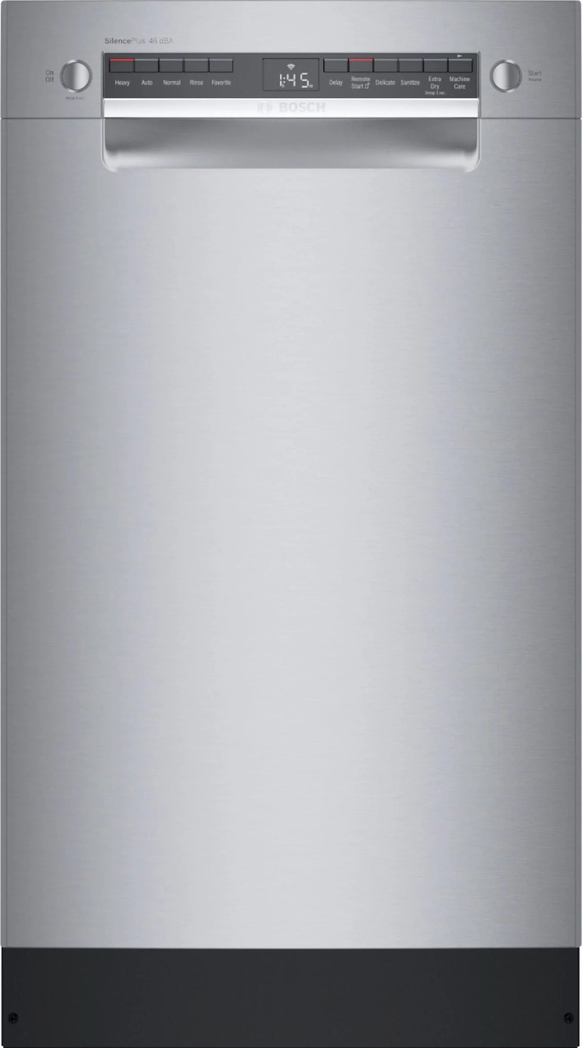 Bosch - 300 Series 18 Front Control Smart Built-In Dishwasher with 3rd Rack and 46 dBA - Silver