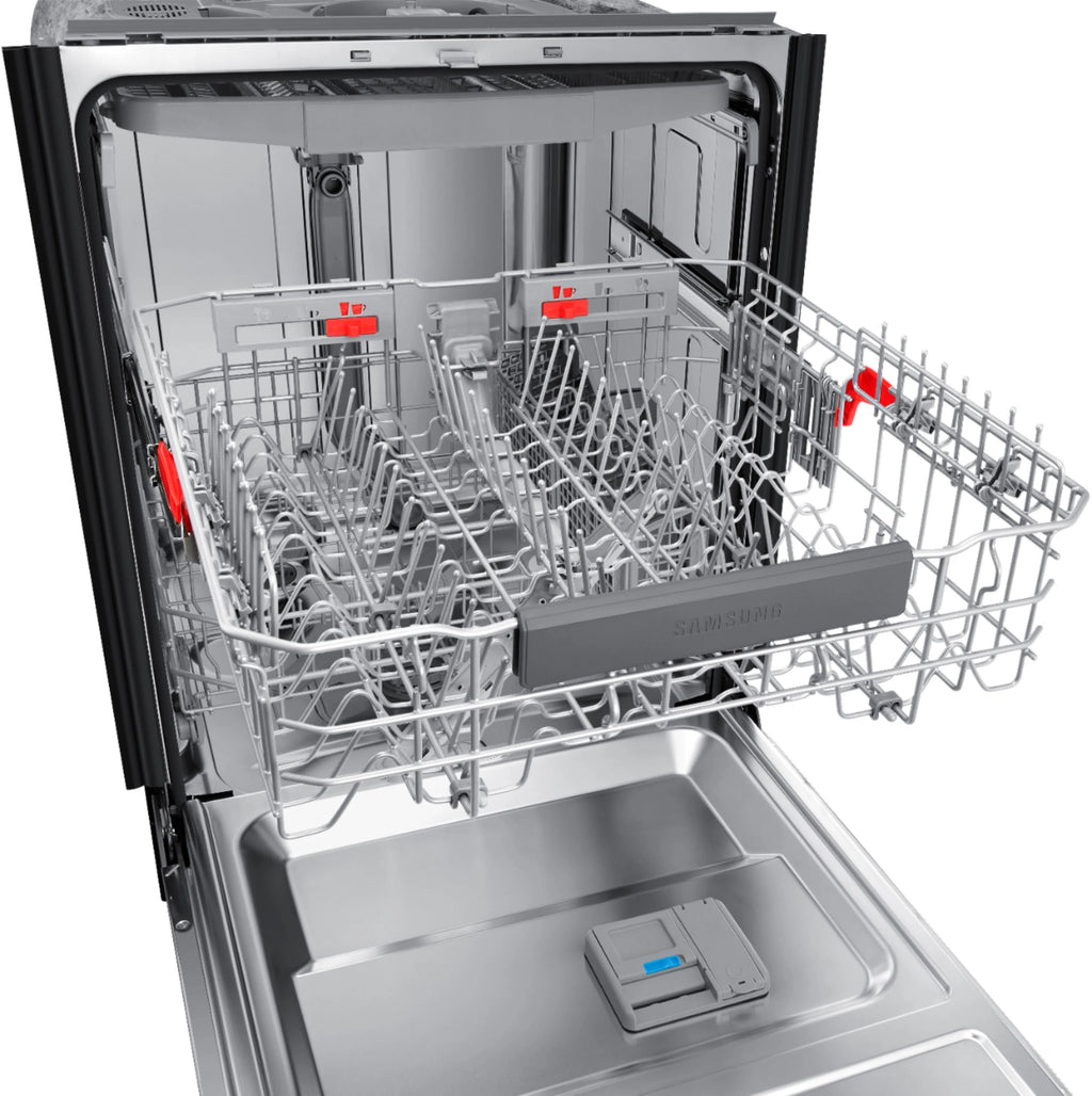 Samsung - StormWash 24 Top Control Built-In Dishwasher with AutoRelease Dry, 3rd Rack, 42 dBA - Stainless steel