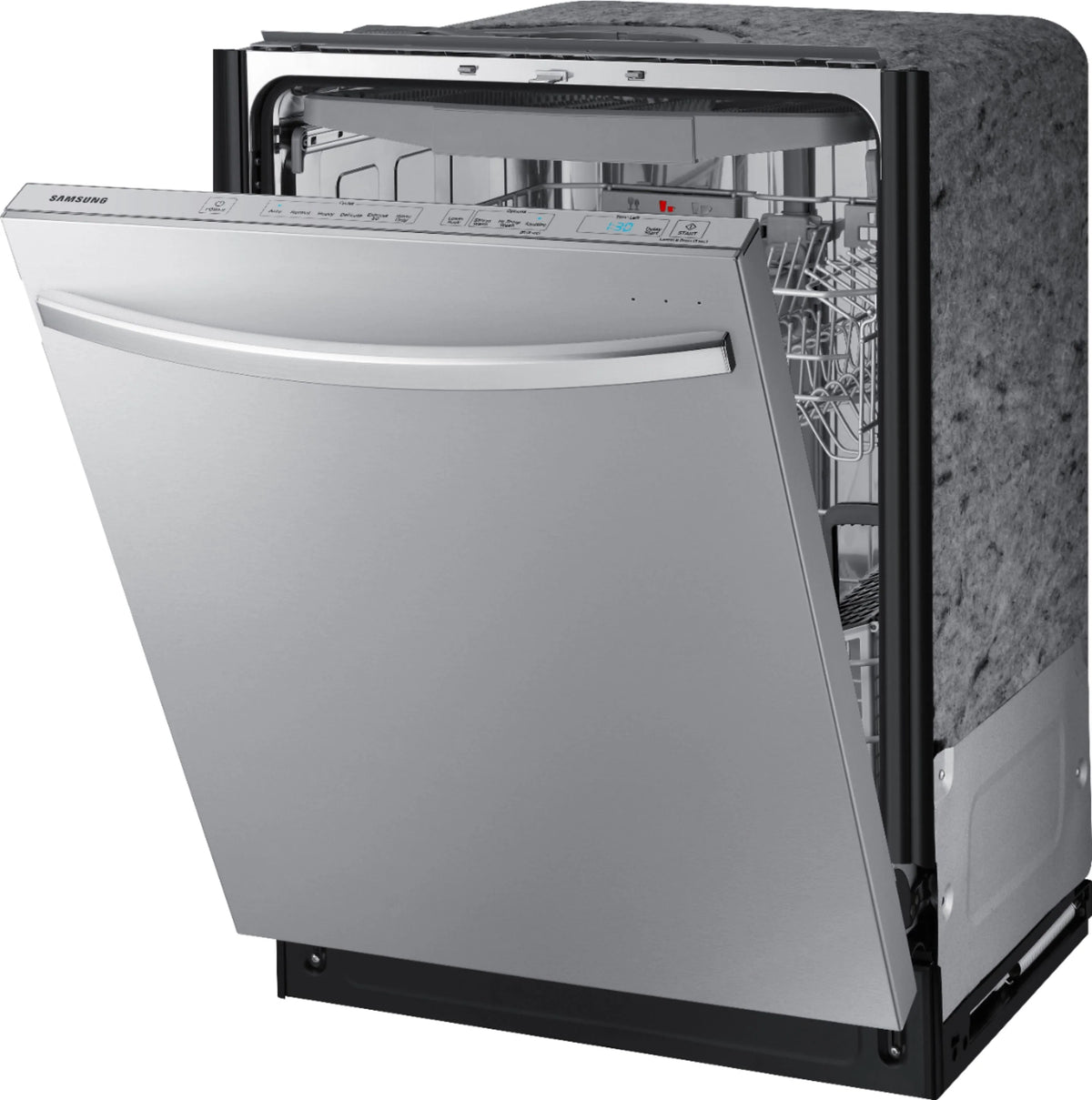 Samsung - StormWash 24 Top Control Built-In Dishwasher with AutoRelease Dry, 3rd Rack, 42 dBA - Stainless steel