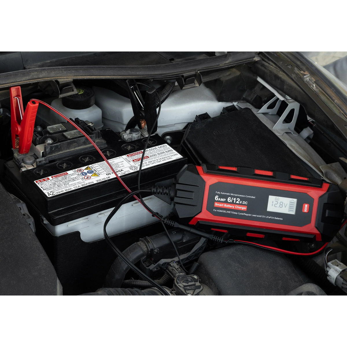 Ultrapro Elite Intelligent Battery Charger and Maintainer, 6V/12V, 6A