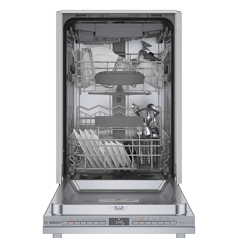 Bosch - 800 Series 18 Top Control Smart Built-In Dishwasher with 3rd Rack and 44 dBA - Silver