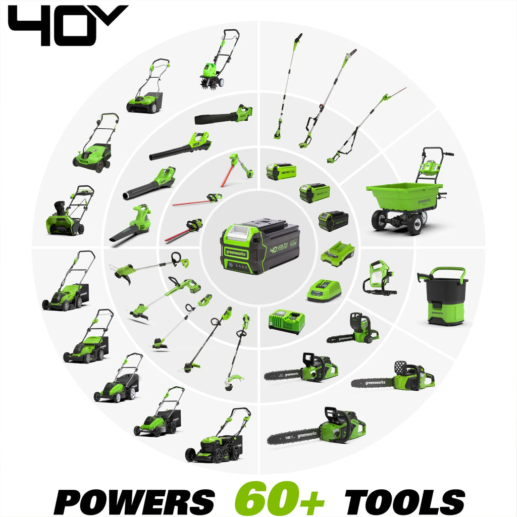 Greenworks 40V 8 Cordless Pole Saw with 2.0 Ah Battery and Charger， 1403702