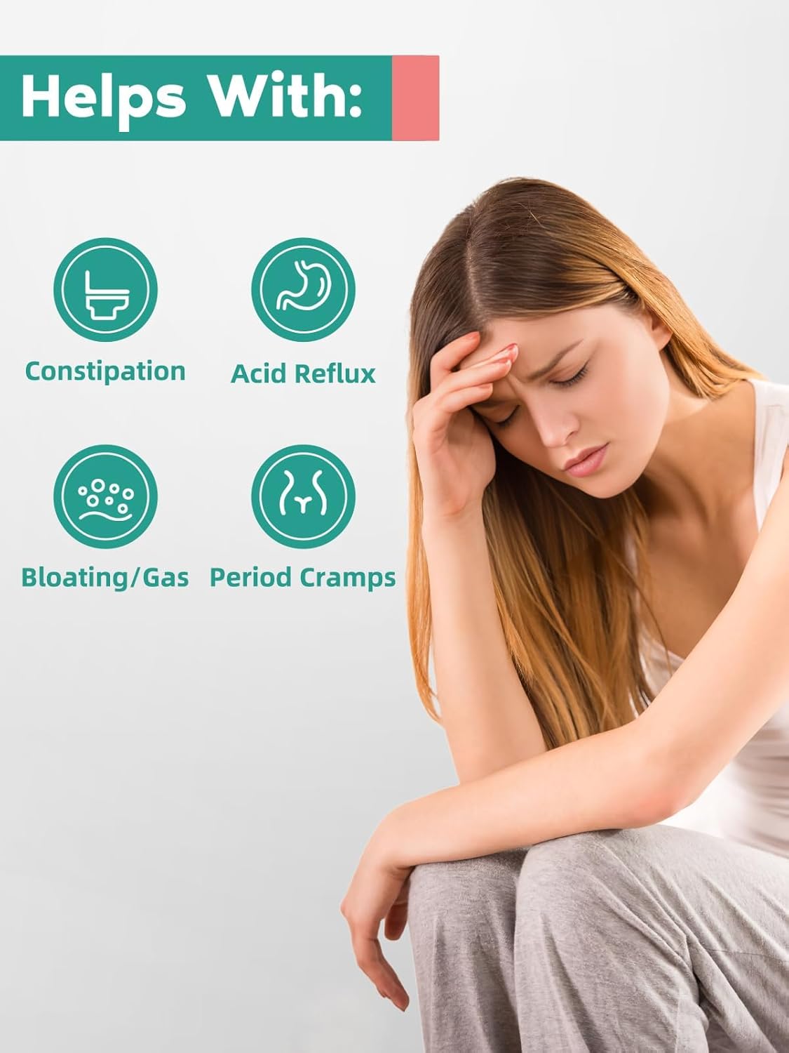 Abdominal Massager with Dual Rotating Heads and Heat Function, 9.8 Inch  Width