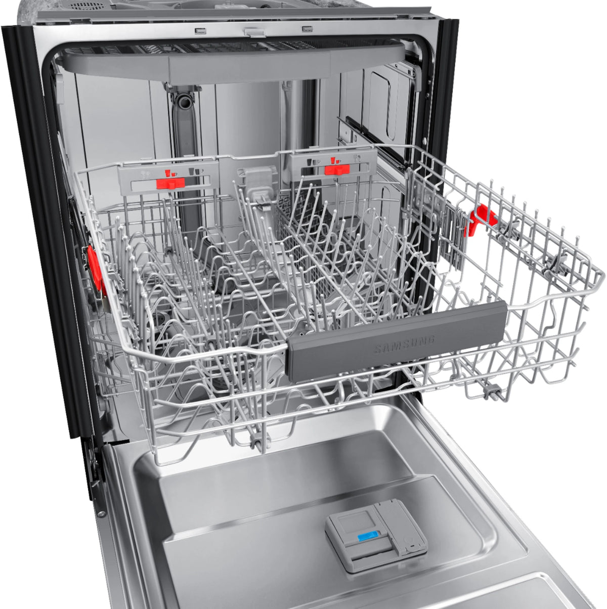 Samsung - StormWash 24 Top Control Built-In Dishwasher with AutoRelease Dry, 3rd Rack, 42 dBA - Stainless steel